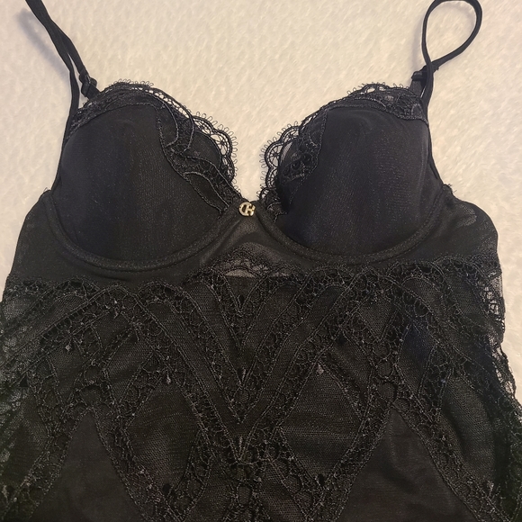 Lingerie Intimate Wear Black Lace one piece Christie's Size Small 34 - Picture 2 of 8
